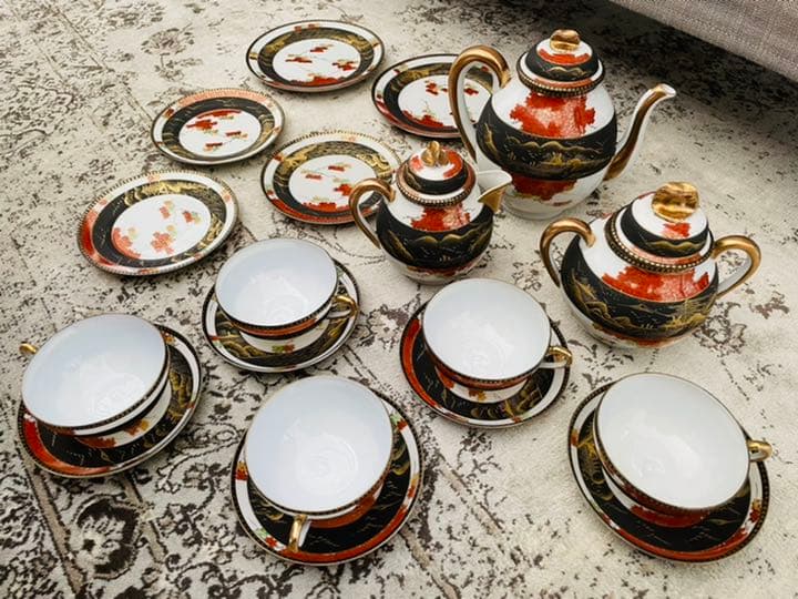 フランス逆輸入★アンティーク　ティーセット★透かし芸者