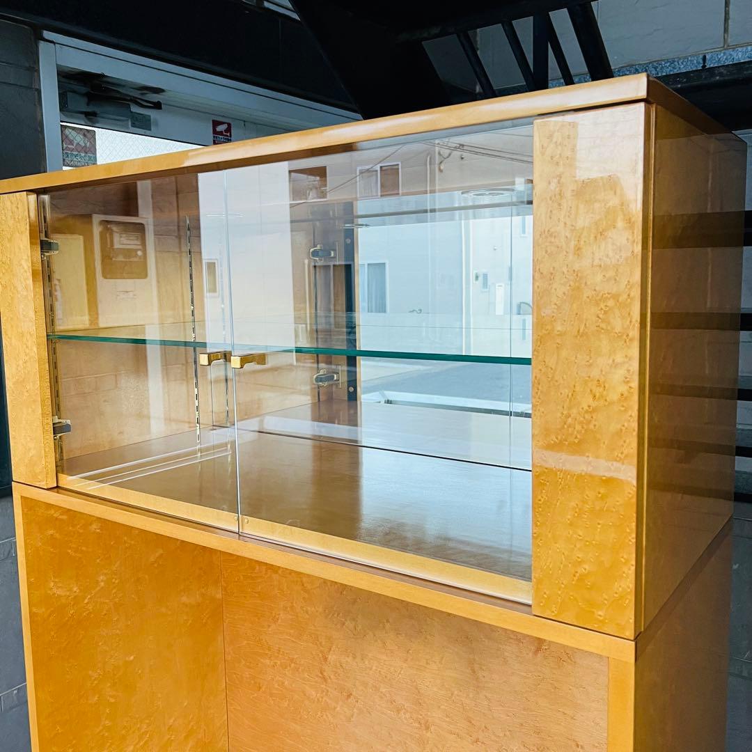 美品 IDC大塚 スプレンダー バーズアイメープル テレビボード キャビネット