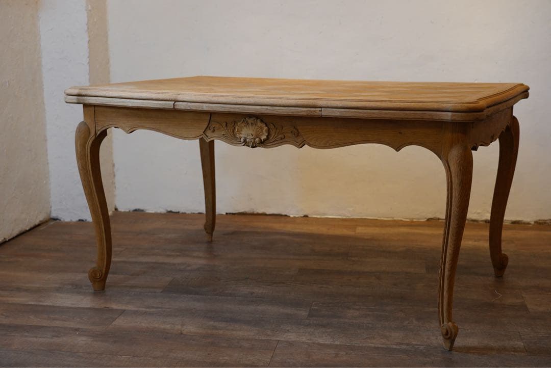 フランスアンティーク　オーク材　エクステンションテーブル　状態良好