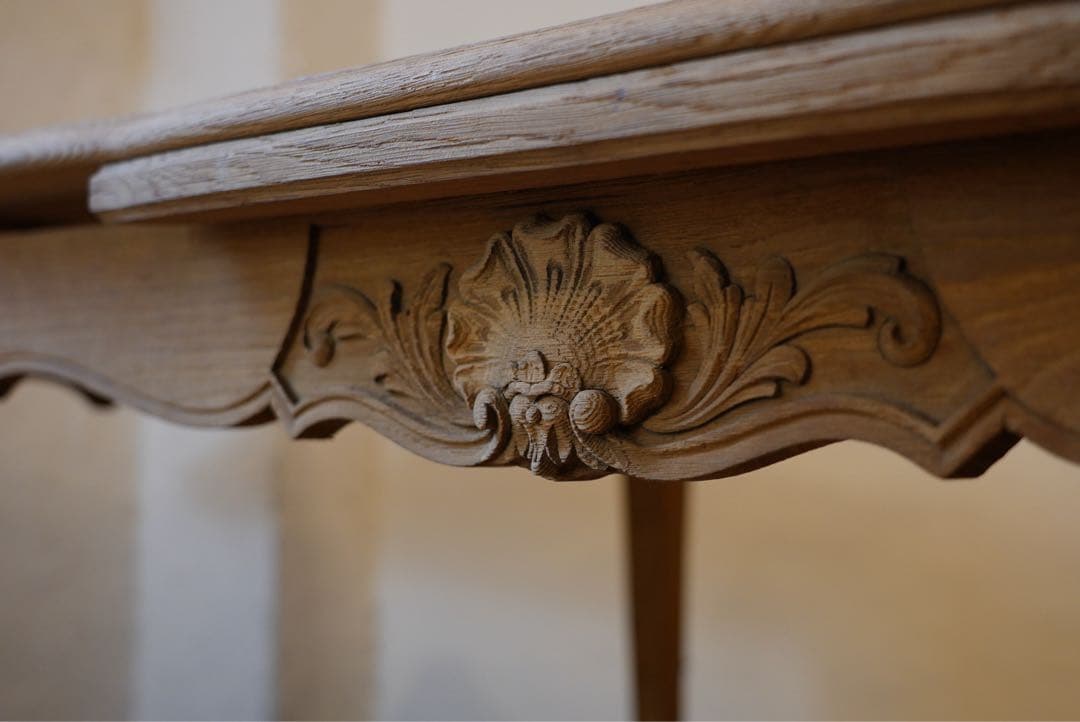 フランスアンティーク　オーク材　エクステンションテーブル　状態良好