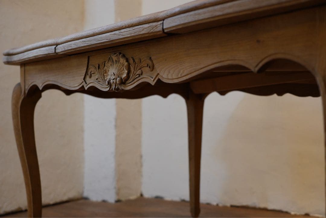 フランスアンティーク　オーク材　エクステンションテーブル　状態良好