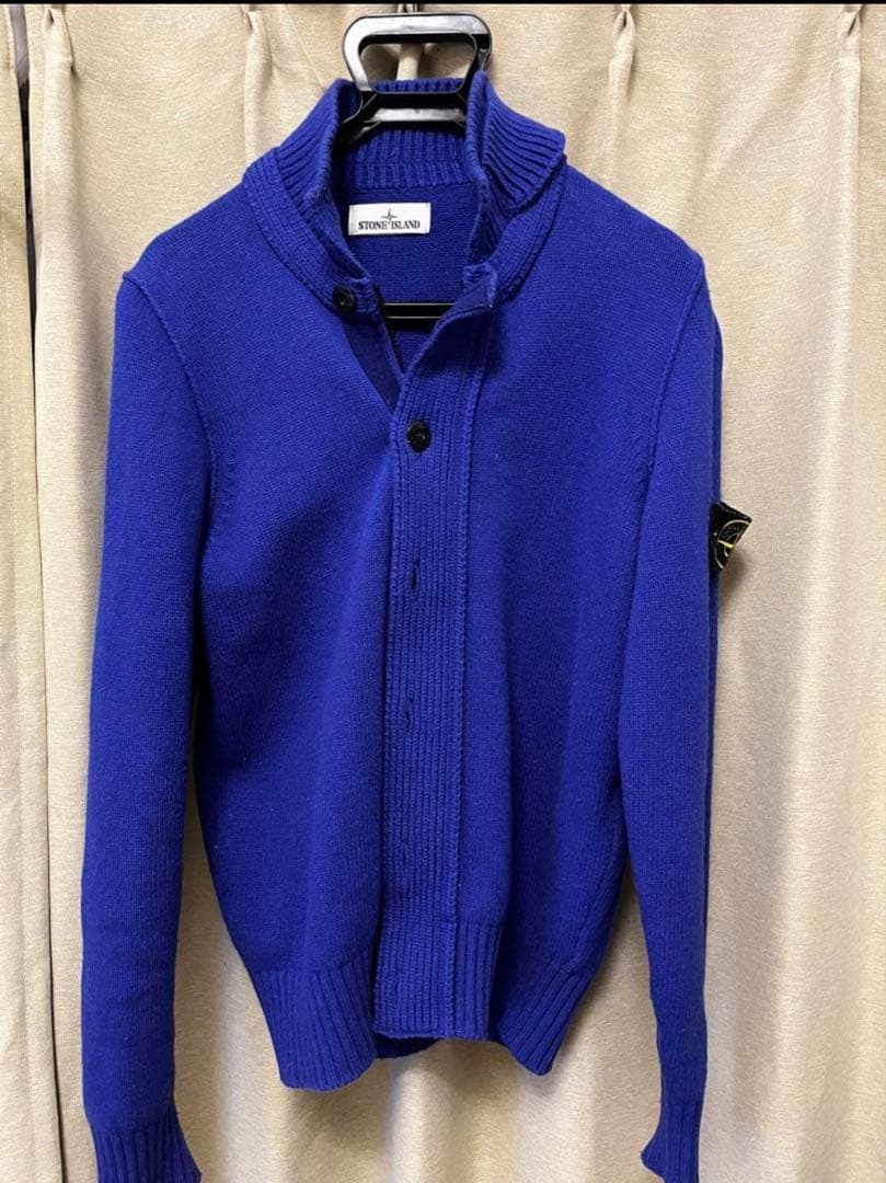 STONE  ニットカーディガン ブルー Mサイズ
