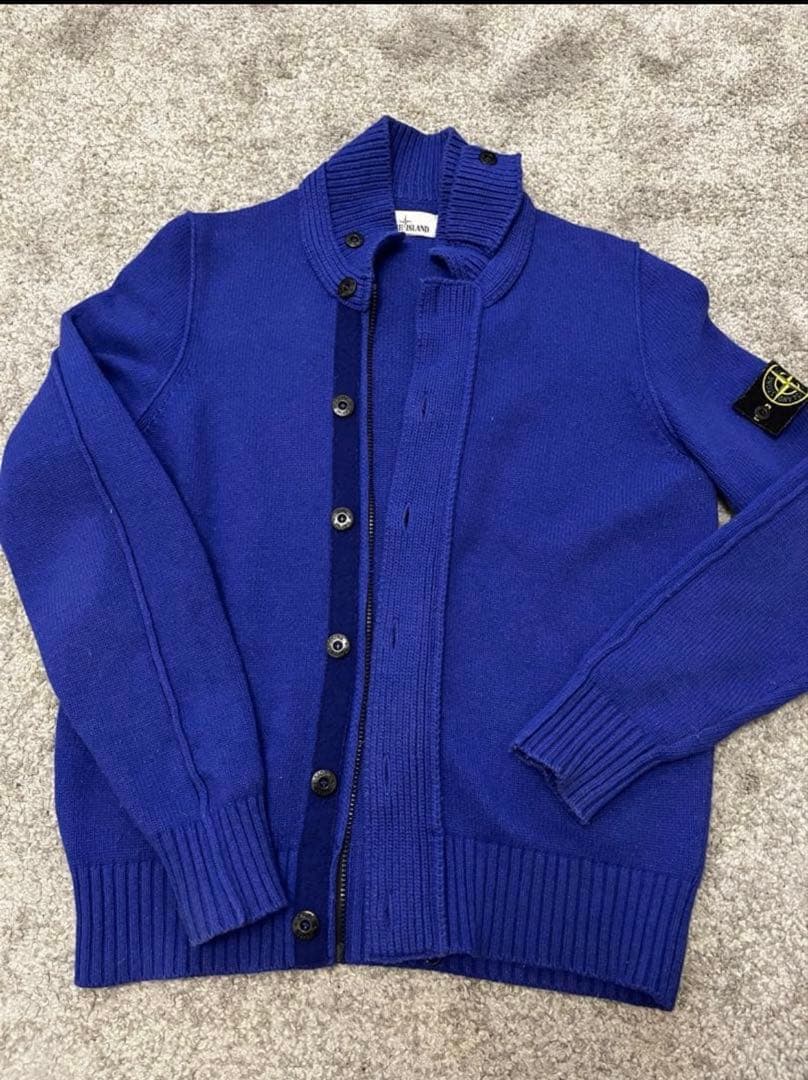 STONE  ニットカーディガン ブルー Mサイズ