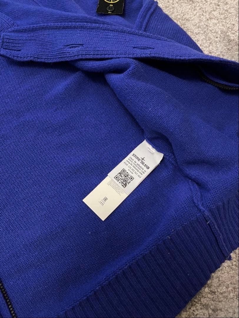 STONE  ニットカーディガン ブルー Mサイズ