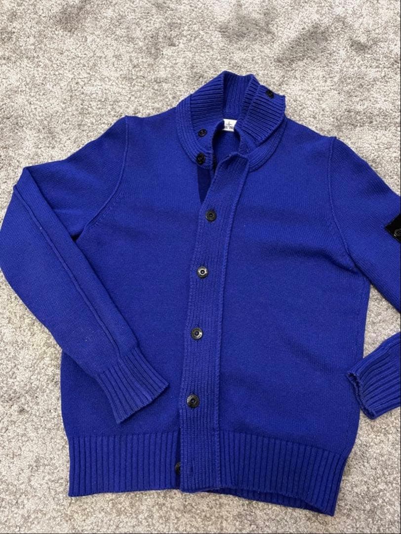 STONE  ニットカーディガン ブルー Mサイズ
