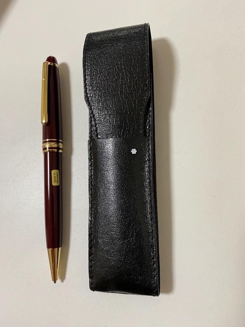未使用に近い　モンブラン ボルドー色x ゴールド 164 クラシック ボールペン