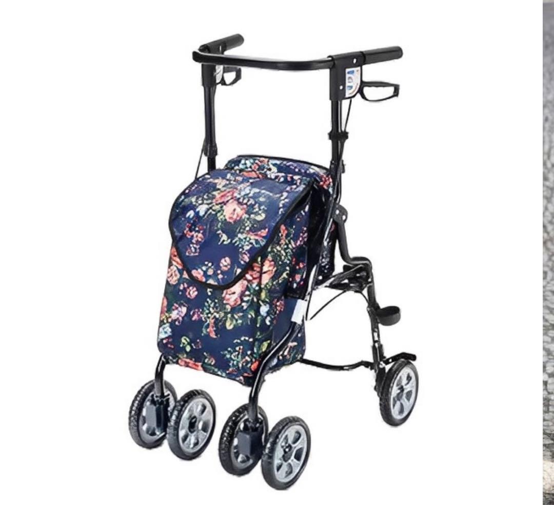 シルバーカー U字型ハンドル マキテック オアシス ローズ花柄 手押し車