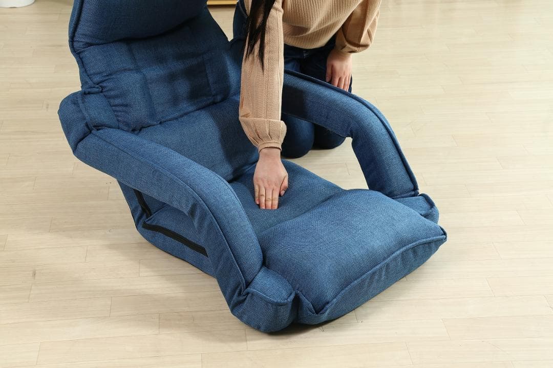 【新品・送料無料】リクライニング座椅子　モコ　ＢＬ