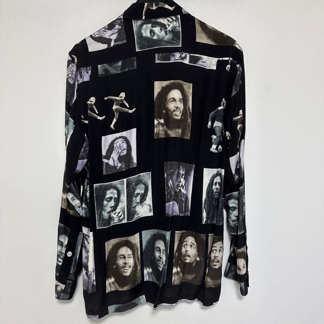 ワコマリア　ボブ・マーリー オープンカラー　ハワイアンシャツ　長袖シャツ　 L