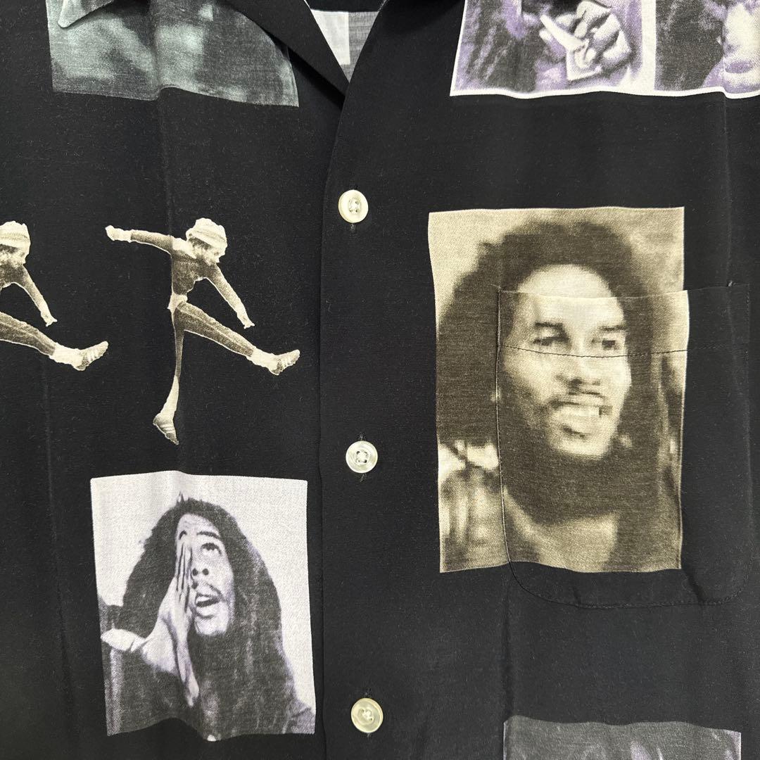 ワコマリア　ボブ・マーリー オープンカラー　ハワイアンシャツ　長袖シャツ　 L