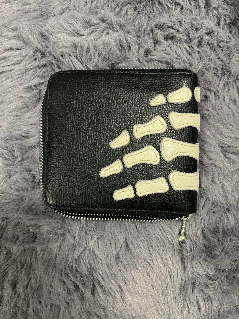 Kapital bone zip wallet black 骨 財布 二つ折り