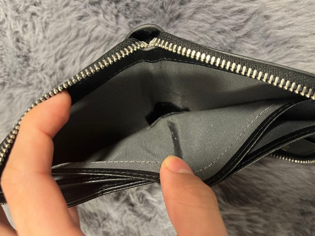 Kapital bone zip wallet black 骨 財布 二つ折り