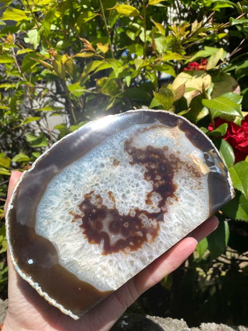 めのう　瑪瑙　アゲート　置物　原石　天然石　インテリア　1530g