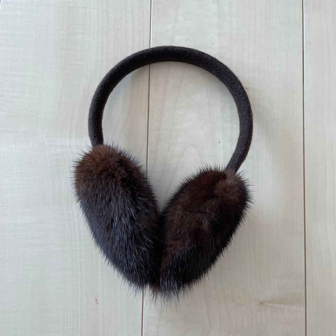 FOXEY ブラウン ファー イヤーマフ