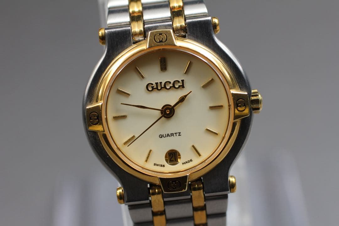 【動品】GUCCI グッチ GG 9000L レディース クオーツ 腕時計
