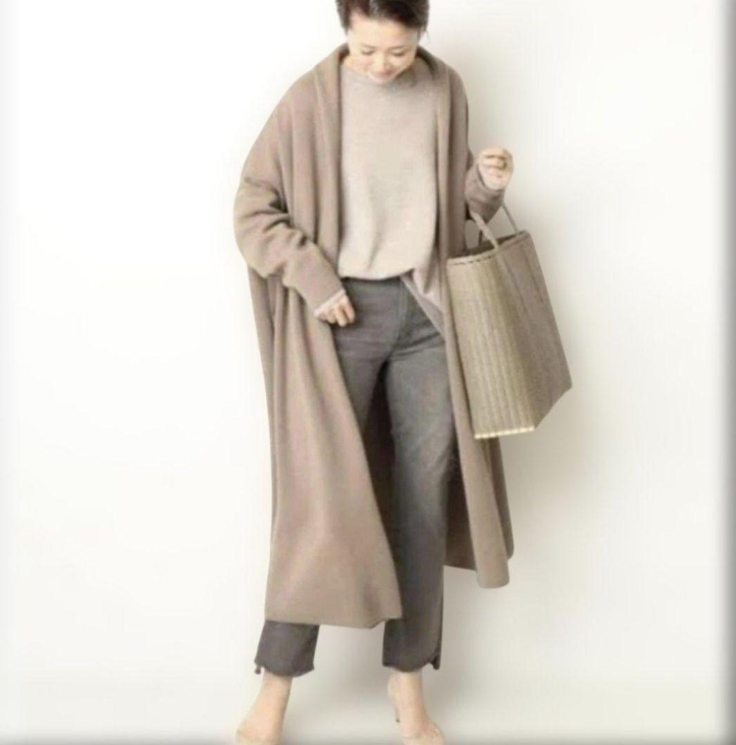 美品✨ ミューズ ドゥーズィエムクラス スムースニットガウンコート コットン