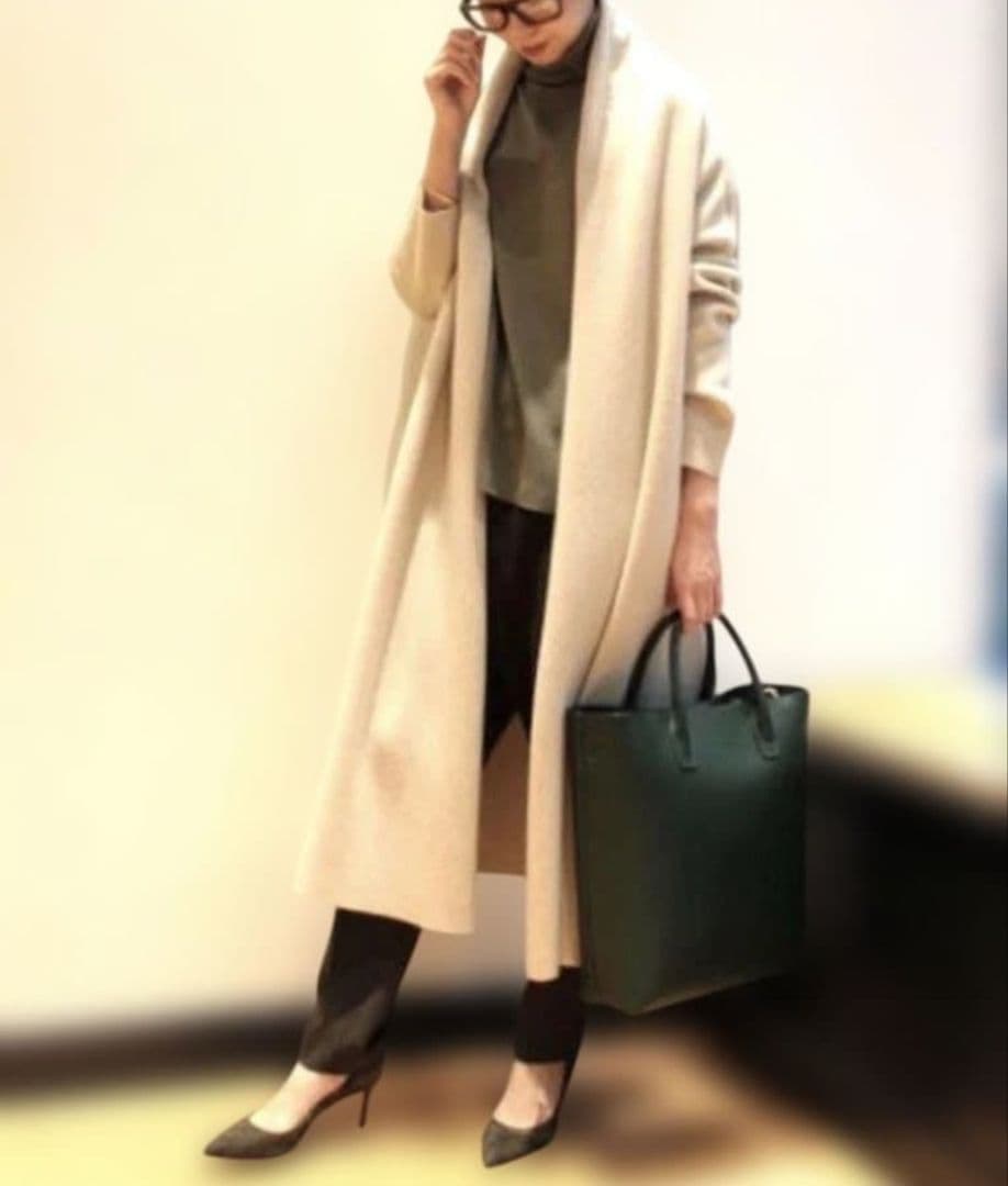 美品✨ ミューズ ドゥーズィエムクラス スムースニットガウンコート コットン