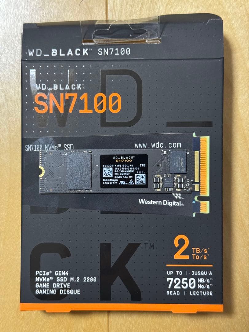 内蔵型SSD WD_BLACK SN7100 2TB SSD