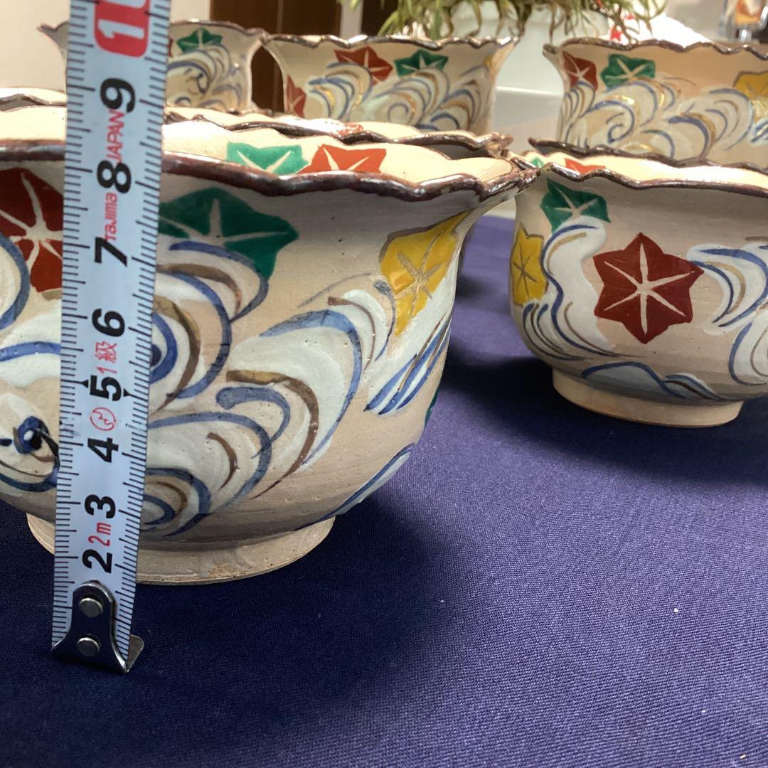 京焼乾山写流水に紅葉向付10客　　新品未使用　　最後の10客