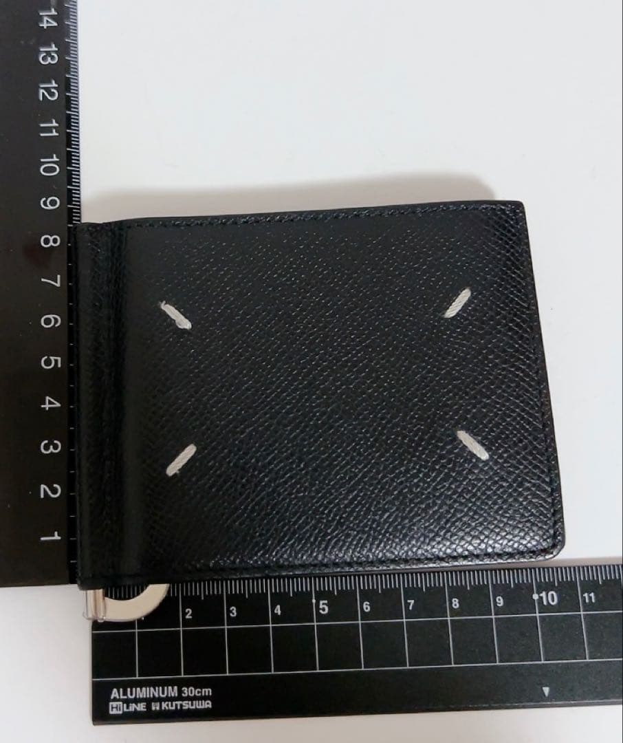 Maison Margiela ブラックレザー　マネークリップ　ウォレット
