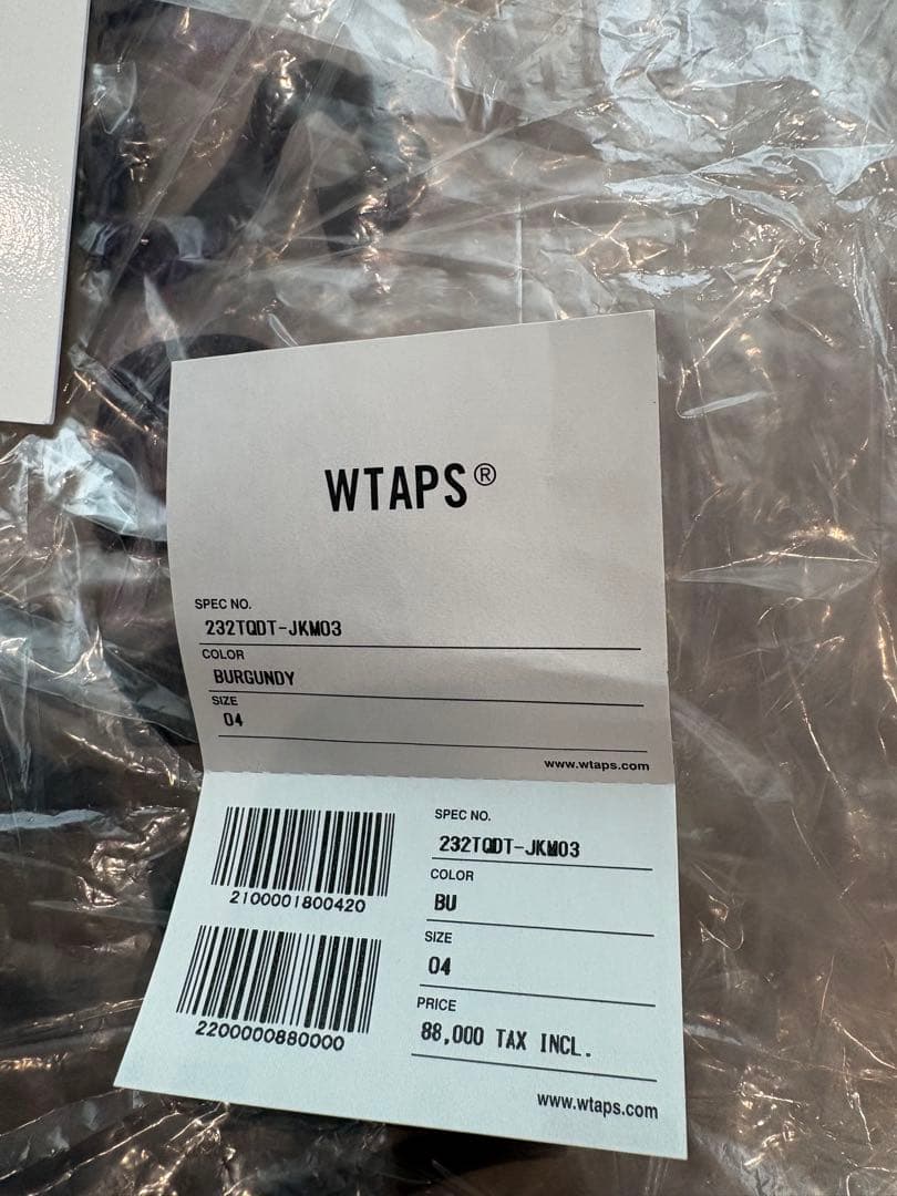 WTAPS GUTTER BURGUNDY XLサイズ ダブルタップス