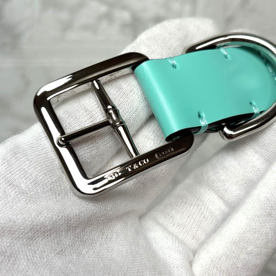 未使用品　TIFFANY ティファニー　首輪　ティファニーブルー　レザー