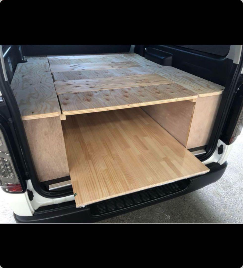 うぃんどうずXP　ハイエースSーGL 収納BOX ベッドキット