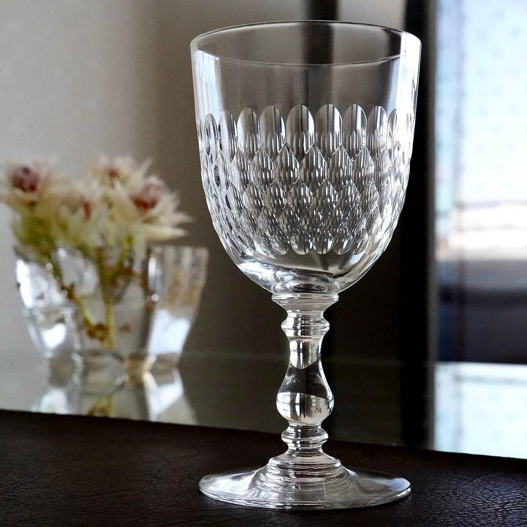 最大サイズ★オールド バカラ T6406 美品 BACCARATワイングラス