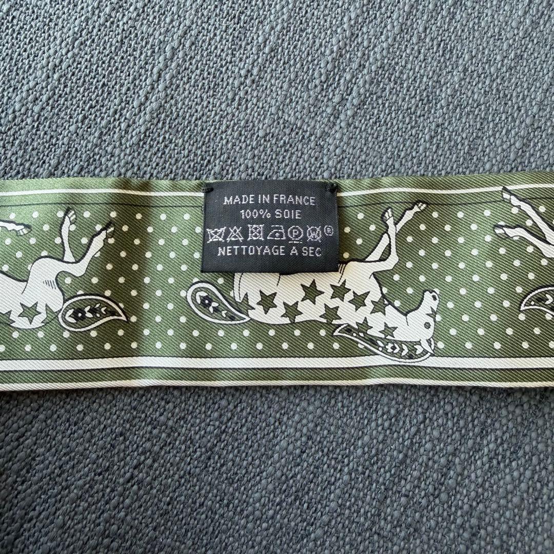 新品・2026SS　エルメス　ツイリー　シュヴァルドゥクールバンダナ　グリーン