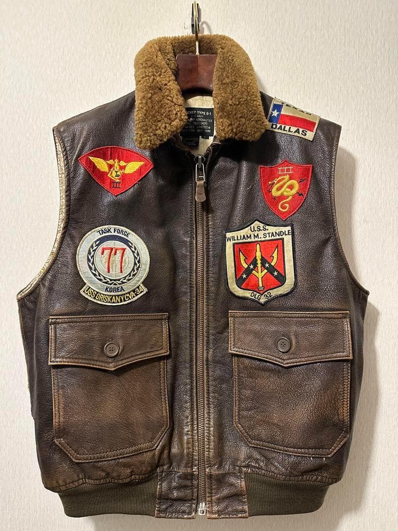 ジャケット・アウター AVIREX Top Gun G-1 Leather Vest