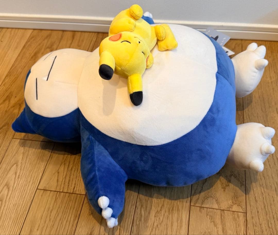 ハムカツさん専用 もっちりぬいぐるみ　おやすみカビゴン&ピカチュウ