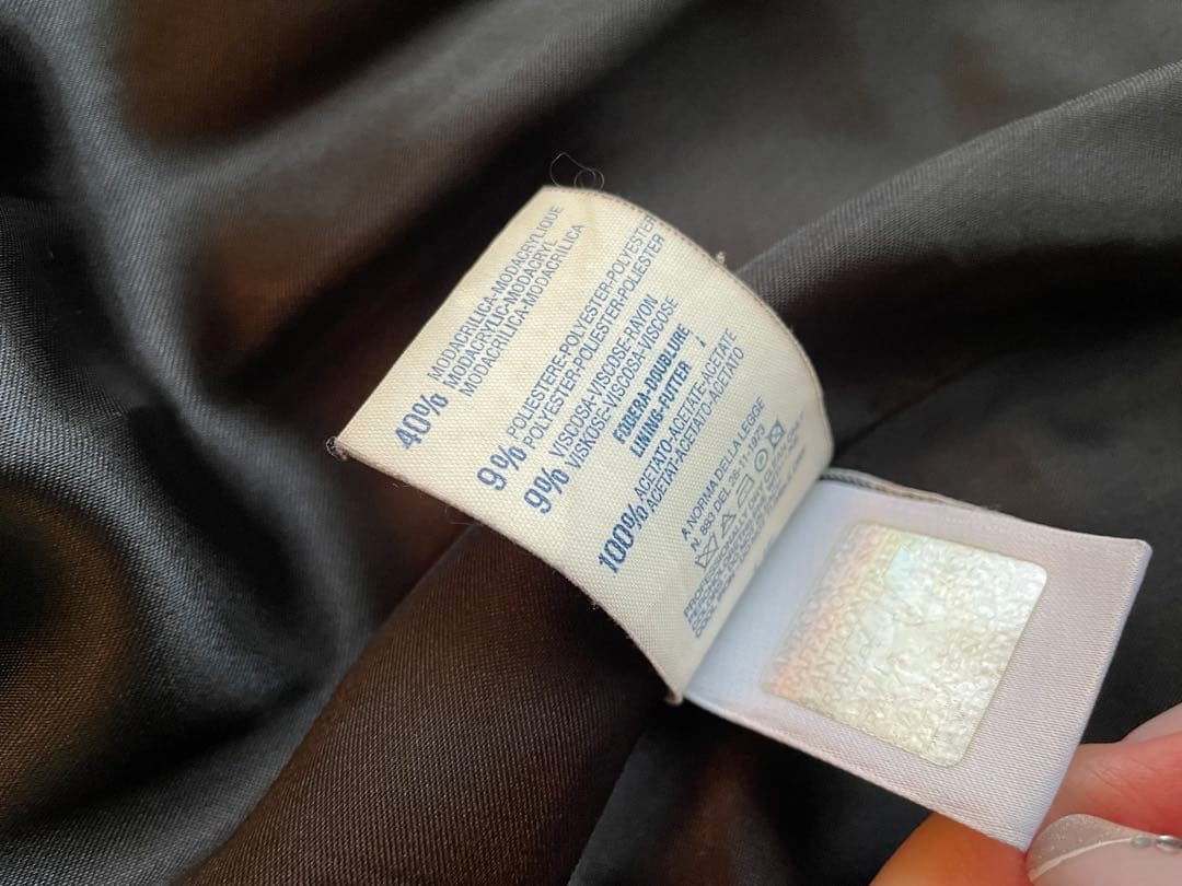 DOLCE&GABBANA D&G中綿ダブルブレストロングコート黒ナイロンダウン