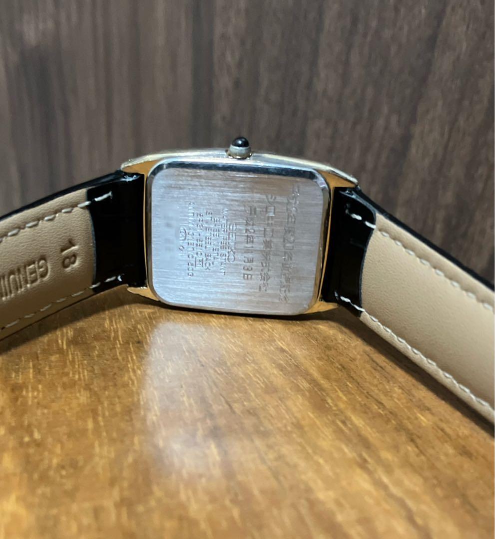 セイコー タンク メンズ 腕時計 稼働品 新品革ベルト