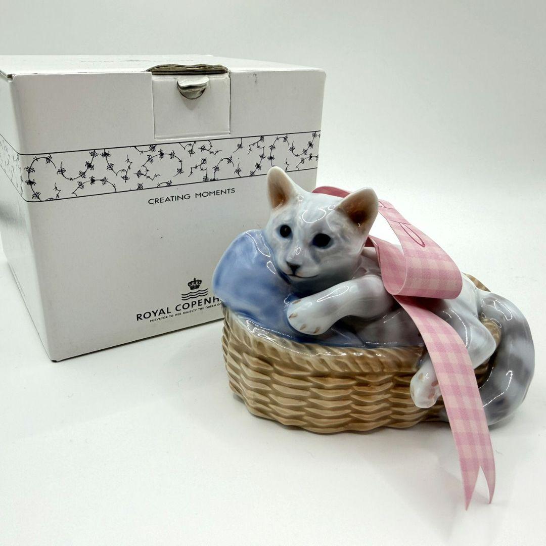 希少 美品☆ロイヤルコペンハーゲン 猫 フィギュリン Kitty 2010