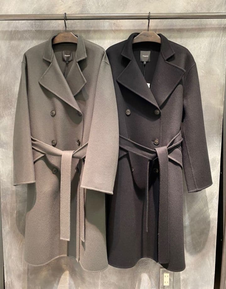 Theory ダブルフェイス ベルト　ロングコート