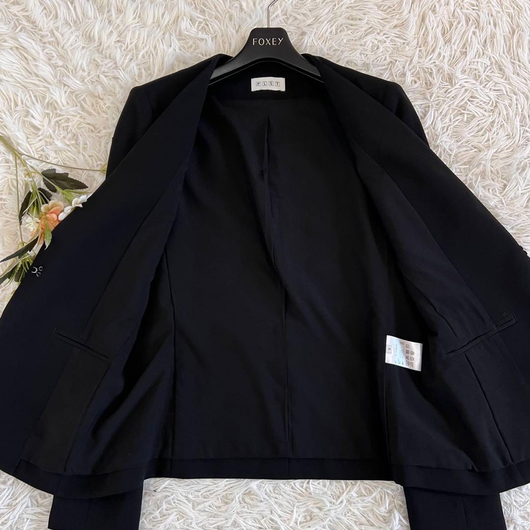 PLST プラステ トリアセ ブレンド カラーレス ジャケット パンツ セット