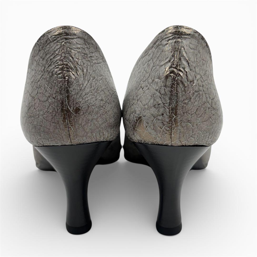 ✨極美品✨MANA マナ　23cm 36 深履き口　パンプス　シルバー