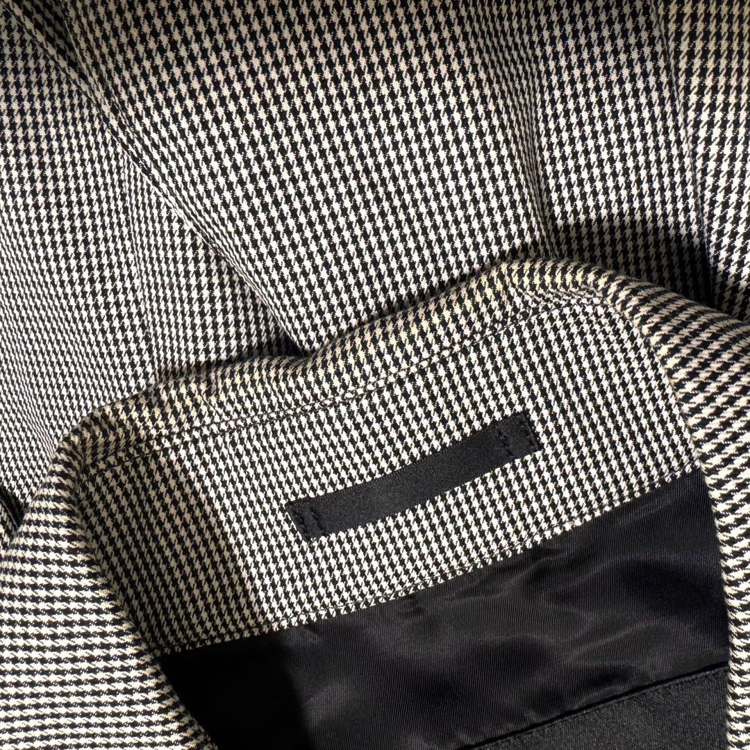 バーバリーブラックレーベル トレンチコート シングル 千鳥格子柄 XLサイズ