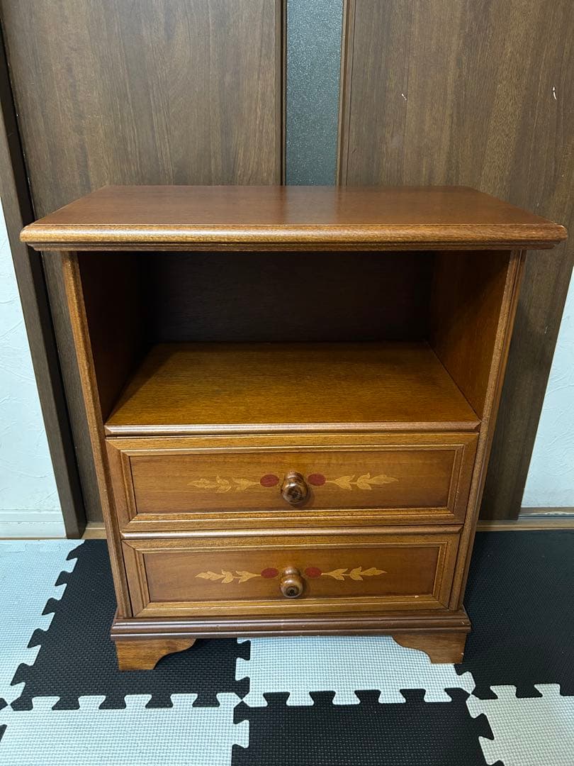 象嵌　キャビネット　サイドチェスト　サイドテーブル　アンティーク　ヴィンテージ