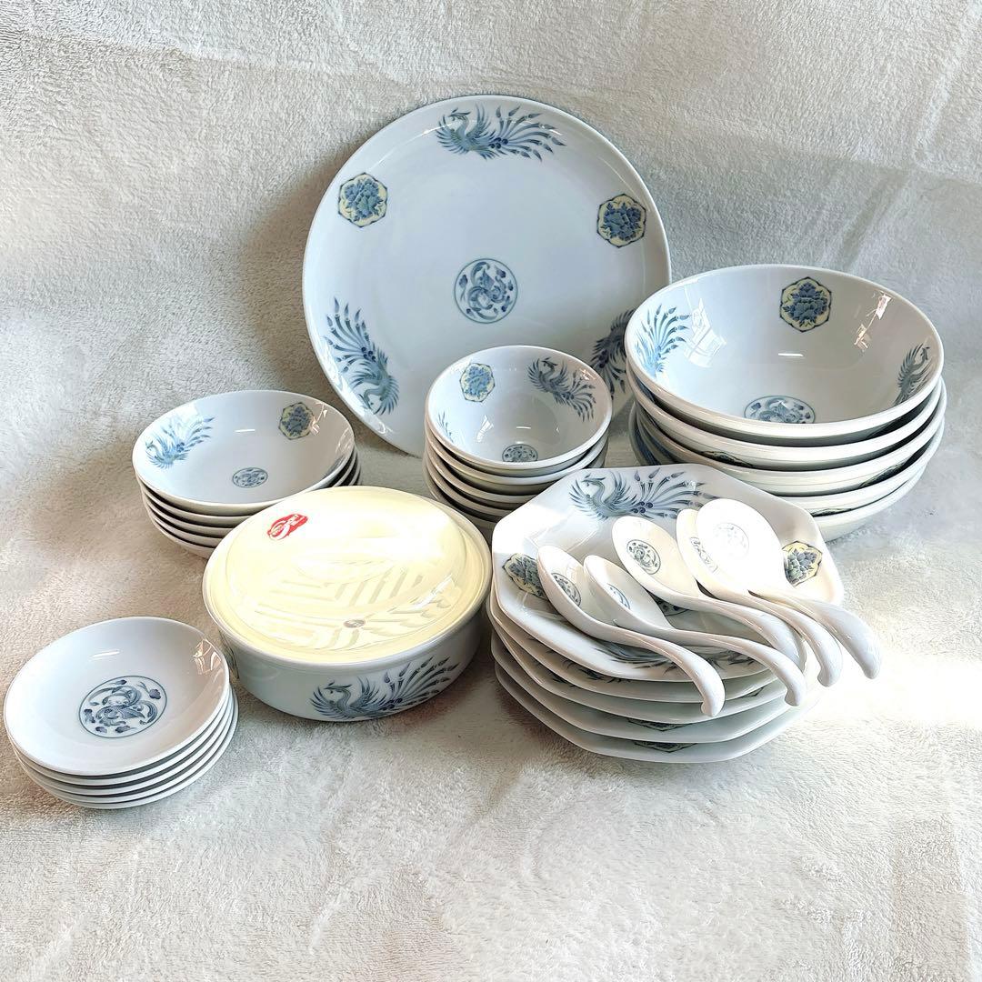 【未使用 豪華32点】Noritake ノリタケ 長峰陶苑 中華 フルセット