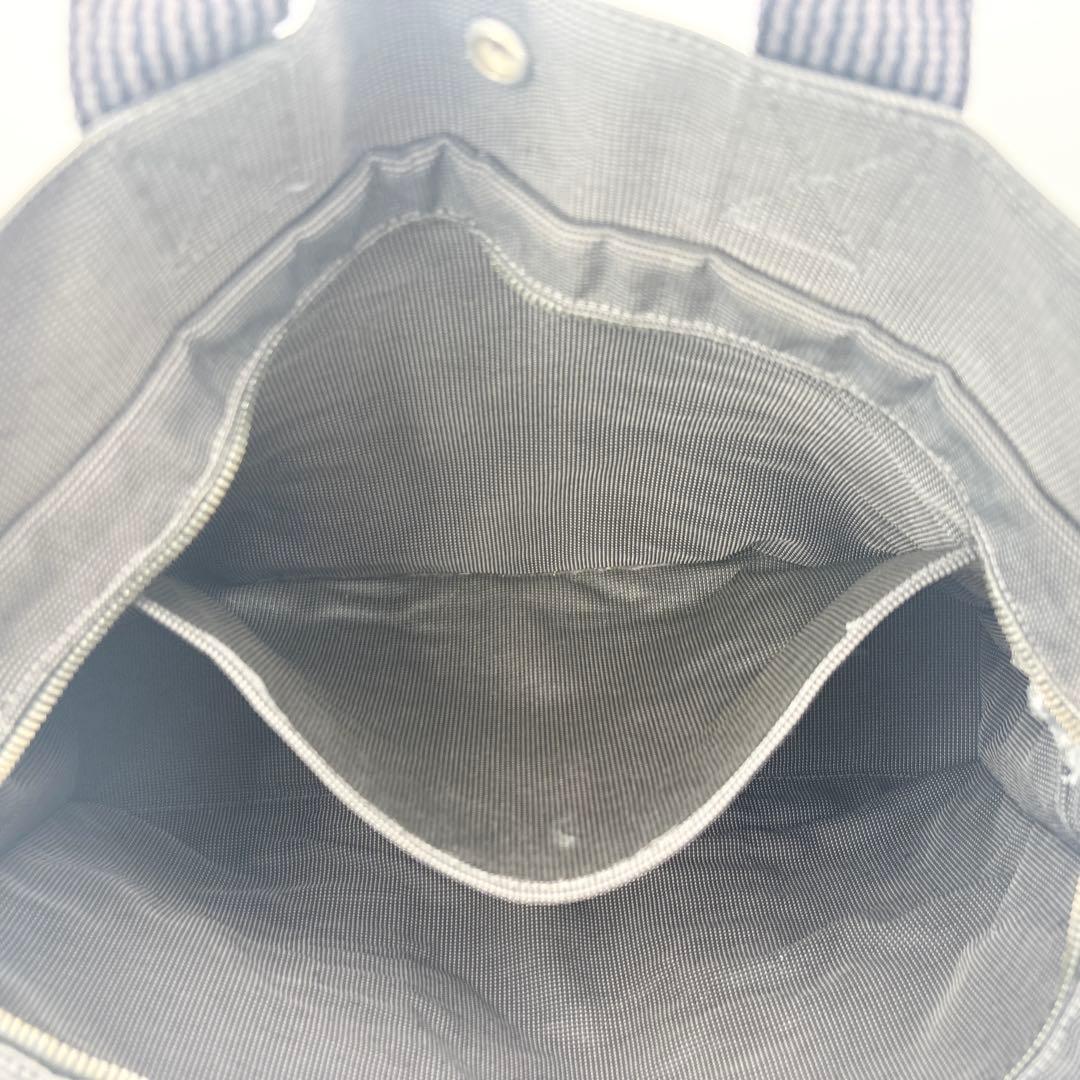 エルメス エールライン MM トートバッグ グレー系 鞄 カバン カデナ