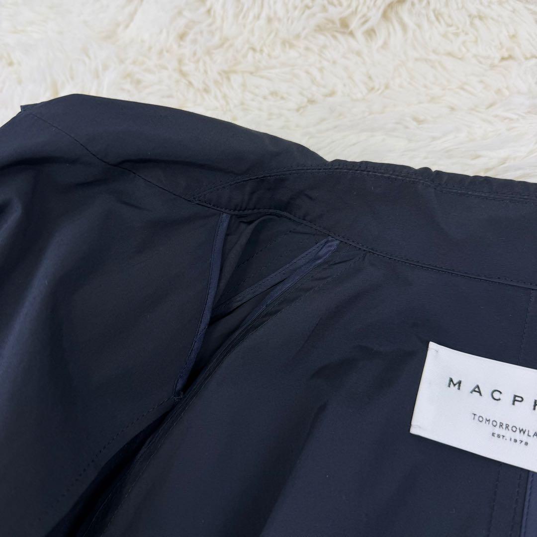 美品 2024 マカフィー コットンポリエステルウェザー トレンチコート 紺 M