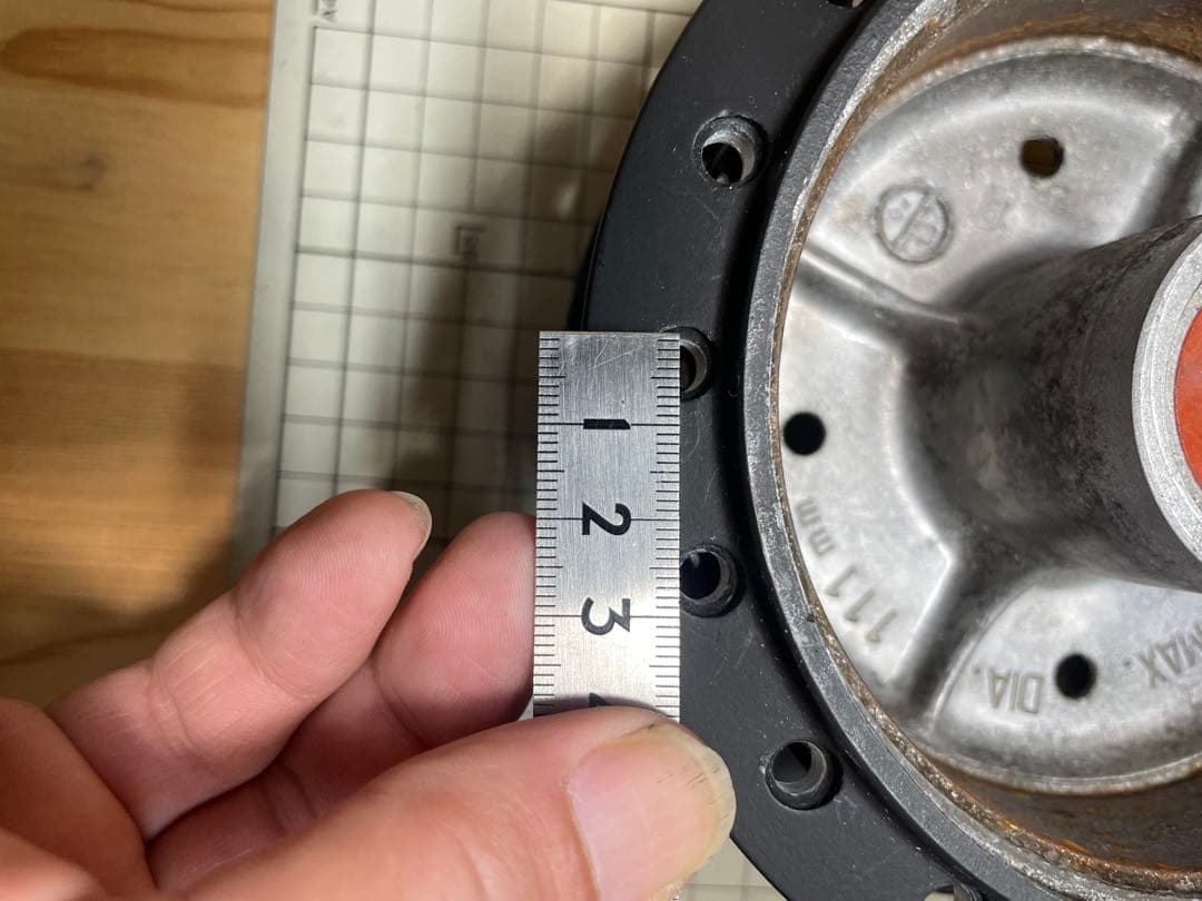 カブ　c50 ホイールハブ　スポーク穴拡張品　ブレーキパネルセット GO