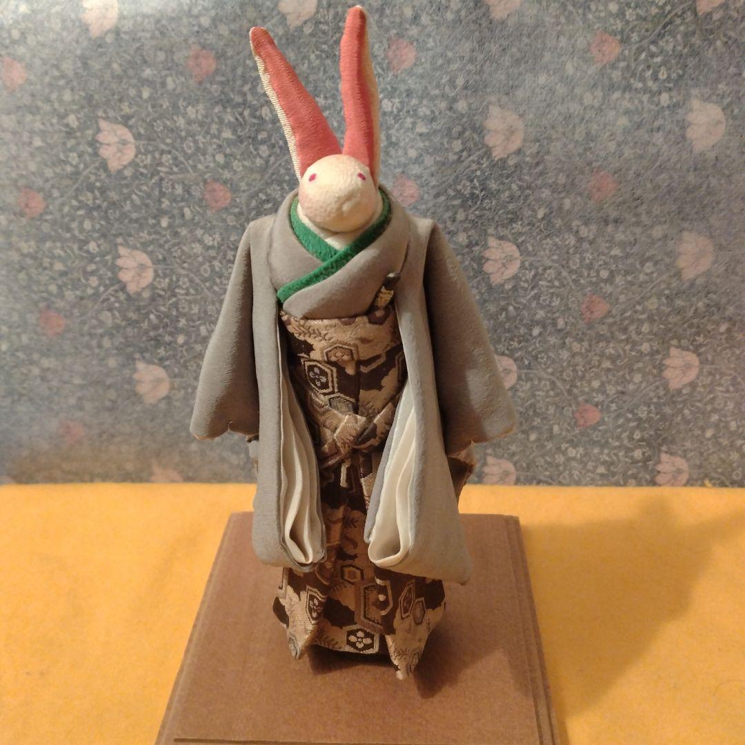お値下げ　古裂　うさぎ人形　若様風　手作り