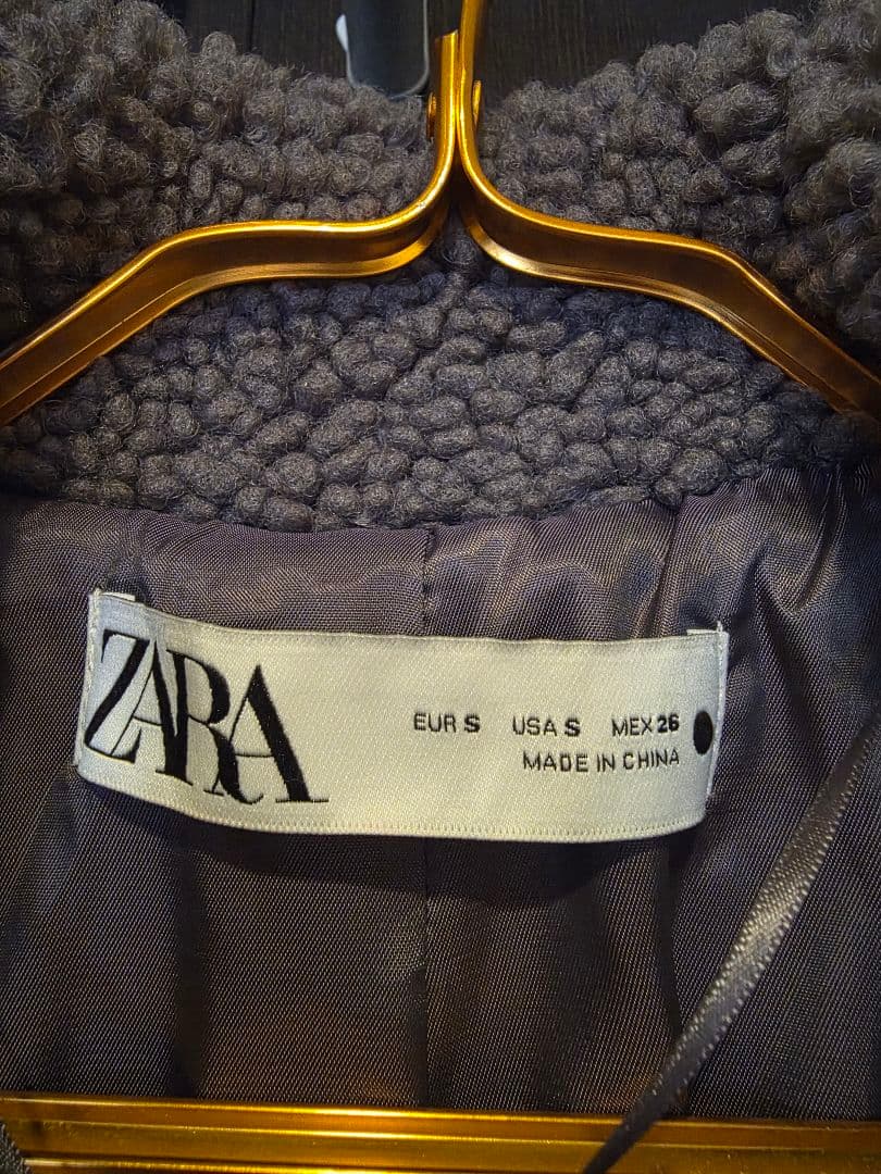 ZARA大人気完売品！ダブルブレスト フェイクファーコート 美品!♥