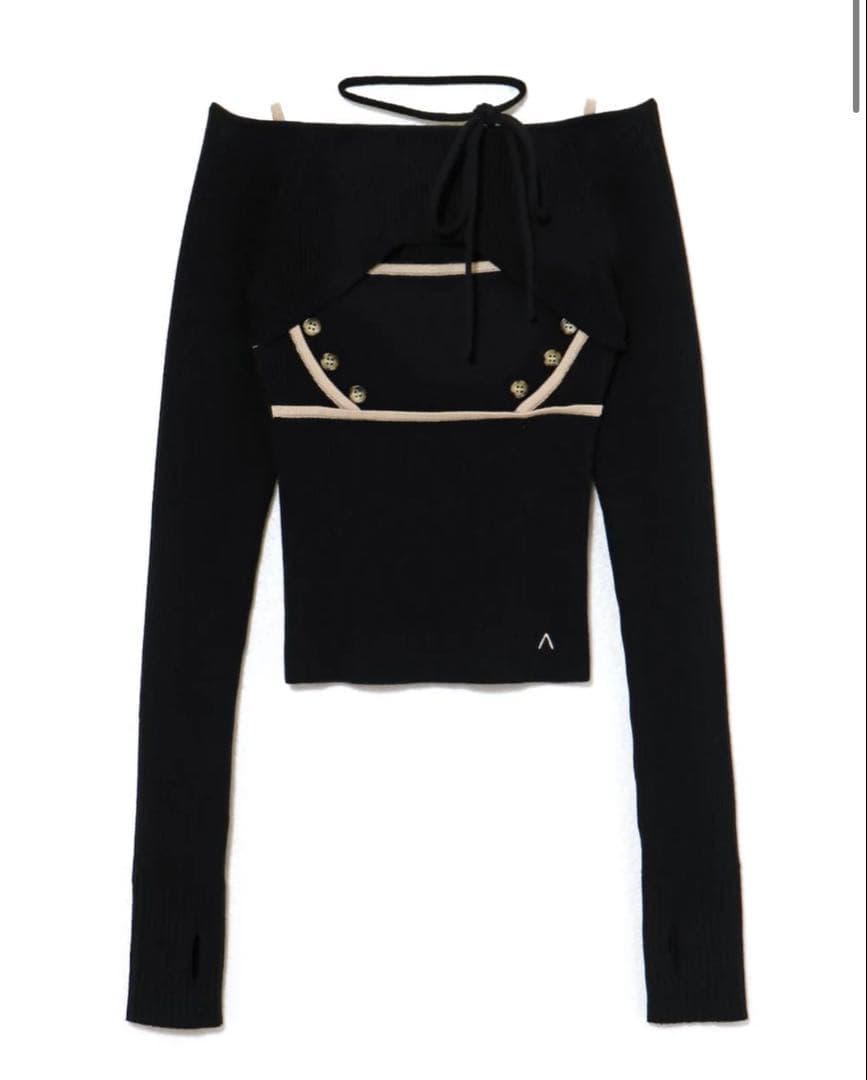 トップス andmary Elf button knit tops