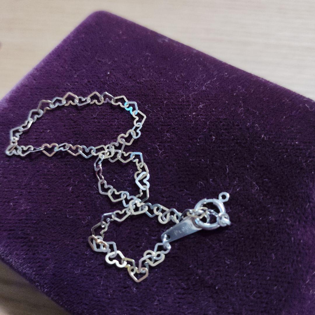 k18＆プラチナハート型ブレスレット