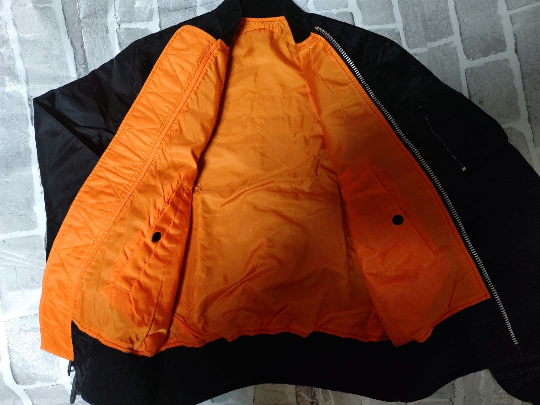 【キヨナガ＆コー】【Mサイズ】【アルファ】【MA-1】【ブラック【コラボ】春秋用