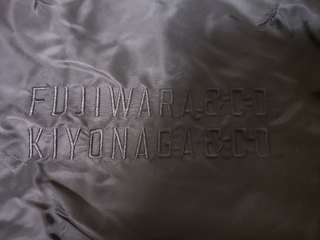 【キヨナガ＆コー】【Mサイズ】【アルファ】【MA-1】【ブラック【コラボ】春秋用