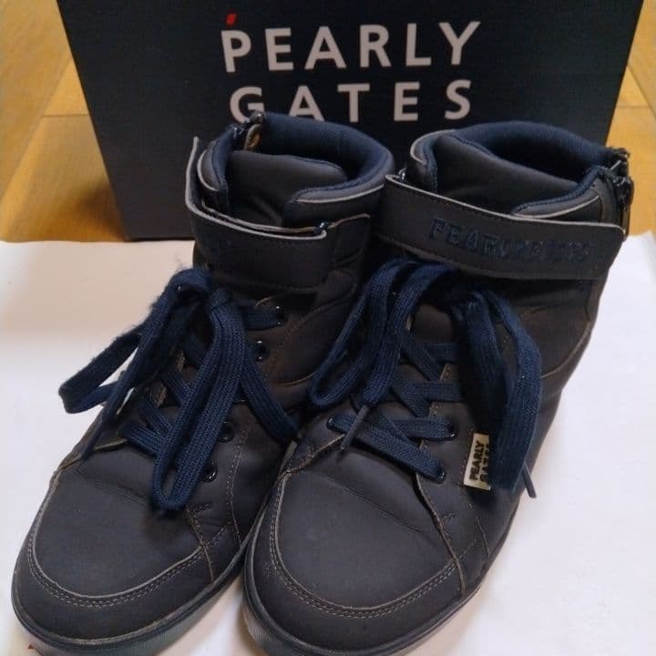 ⭐美品⭐パーリーゲイツ⭐ハイカット⭐ゴルフ⭐シューズ⭐濃紺⭐24.5⭐